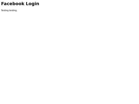 Facebook Login