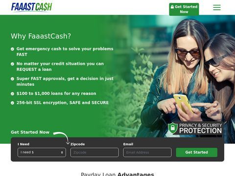 Instant Payday Loans|Emergency Cash Advance|FaaastCash