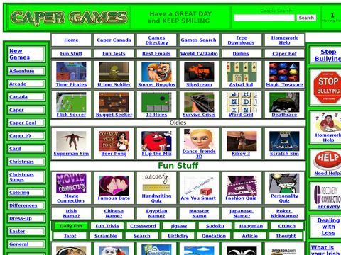 Caper Flash Games