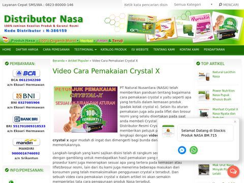 Video Cara Pemakaian Crystal X Sesuai Aturan