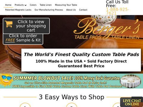 Dining Room Table Pads - Bergers Table Pad Factory