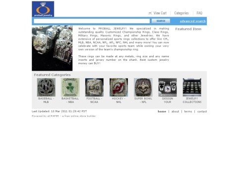 Proball jewelry and sports championship ring collections