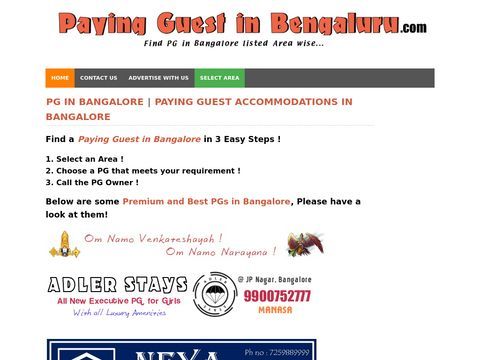 PG in Bangalore | Paying Guest In Bangalore for Men and women