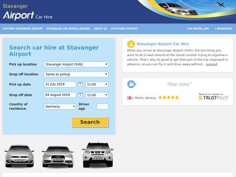 Stavanger airport car hire