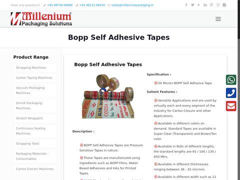 Bopp Tapes Manufacturers And Exporters | Bopp Self Adhesive 