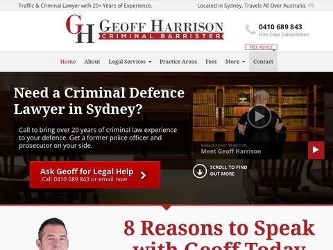 Criminal Lawyer | Criminal Barrister | Sydney - Geoff Harrison - LLM, M.CRIM, MBA