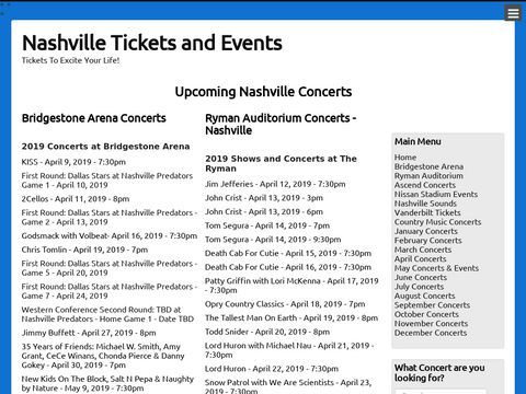 Nashville Tickets and Events | Concerts in Nashville TN, Concert Tickets Nashville TN, Shows, Theater, Sports