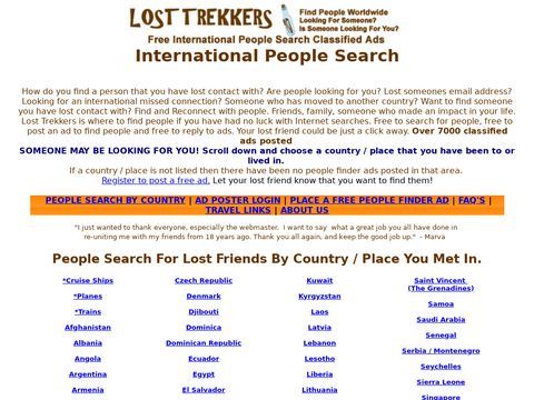 Free People Finder Lost Trekkers