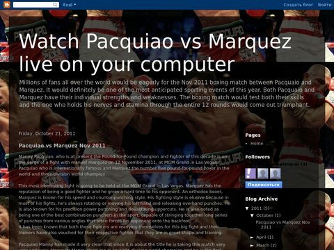 Watch  Pacquiao vs Marquez Nov 2011