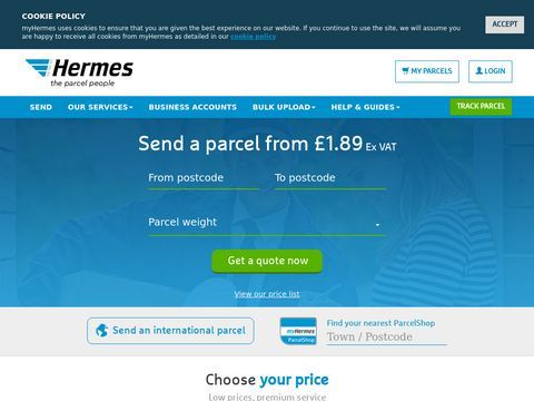 My Hermes - UK courier online