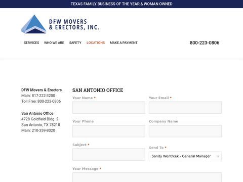 DFW Movers & Erectors, Inc San Antonio TX