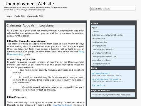 Unemployment Website