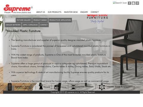 Plastic Moulded Furniture suppliers