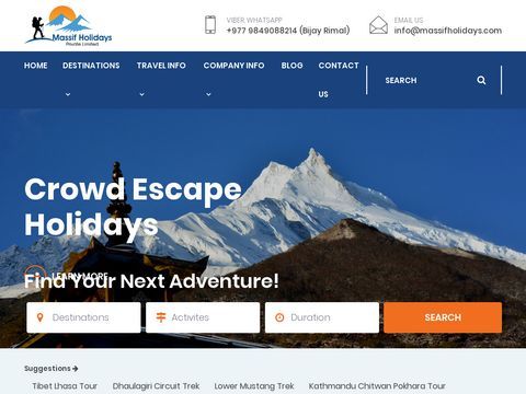 Customized  holiday packages for Nepal, Bhutan and Tibet.
