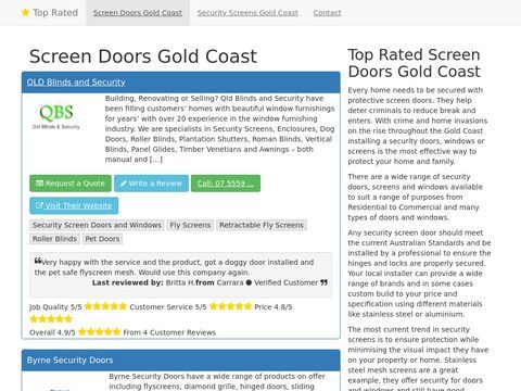 Screen Doors Gold Coast