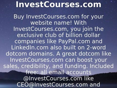 Finance, Investing and Trading Courses & Seminars 