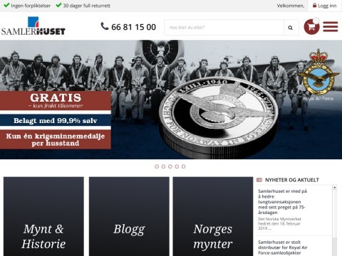 StÃ¸rst pÃ¥ norske og utenlandske mynter | Samlerhuset
