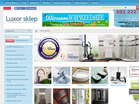 WyposaÅ¼enie Å‚azienki Luxor-SklepWyposaÅ¼enie Å‚azienek sklep internetowy Luxor-Sklep