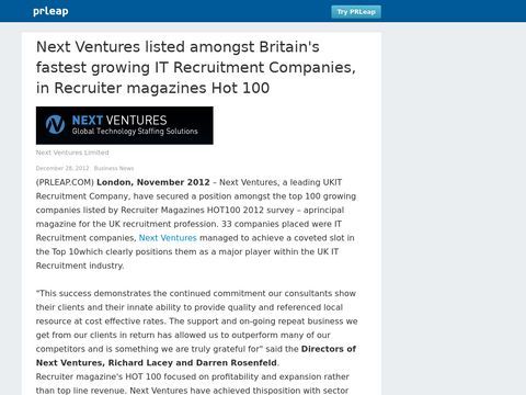Next Ventures Limited