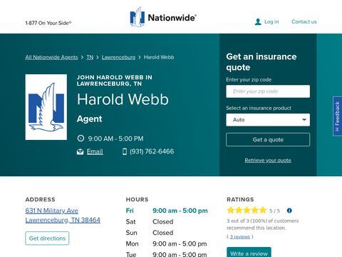 Nationwide Insurance: John Harold Webb