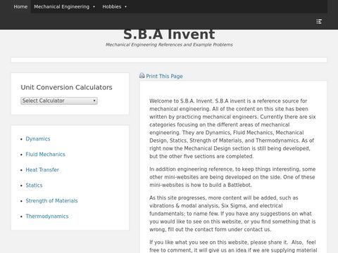 Mechanical Engineering Reference Source