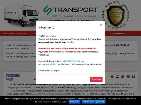 Költöztetés a Servitius Transporttal