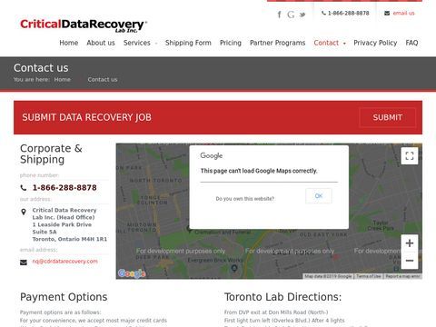 Critical Data Recovery Lab Inc