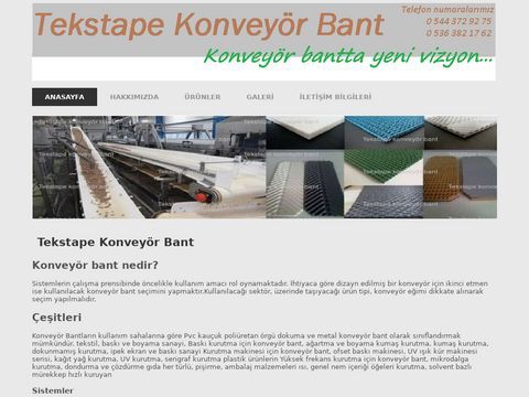 Konveyor bant yeni vizyon | Tekstape