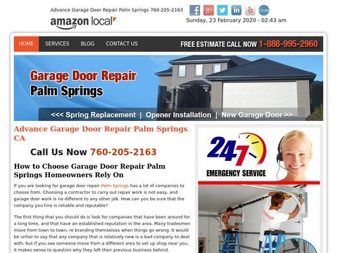 Advance Garage Door repair Palm Springs