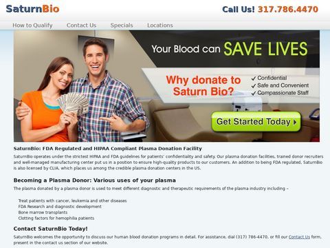 Paid Human Blood, Plasma Donation Center near Me in Indiana