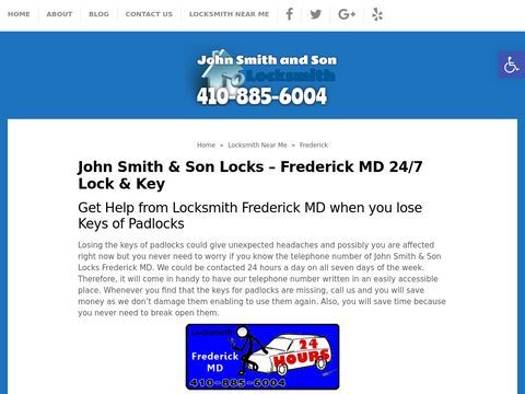 John Smith & Son Locksmith - Frederick MD 24/7 Lock & Key