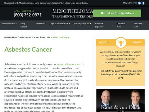 Asbestos Cancer & Mesothelioma Cancer