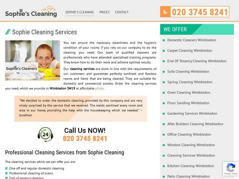 Sophie Cleaning Services Wimbledon