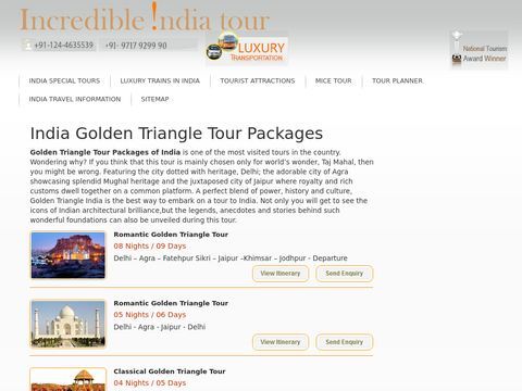 Golden triangle tour packages India