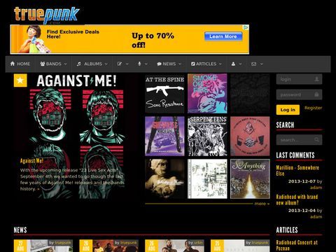 TruePunk.  Punk rock muic community and music scene
