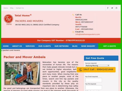 Packers and Movers in Ambala | Home Shifting in Ambala