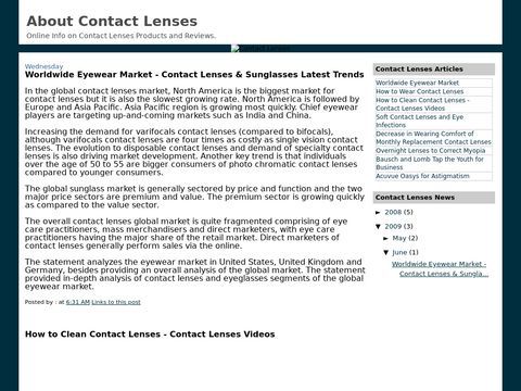 Contact Lenses Products and Reviews