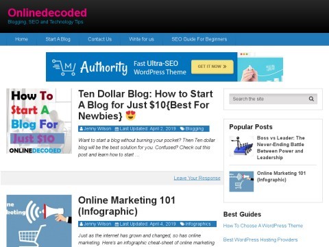 Online Decoded - Blogging, WordPress, Technology & SEO Tips