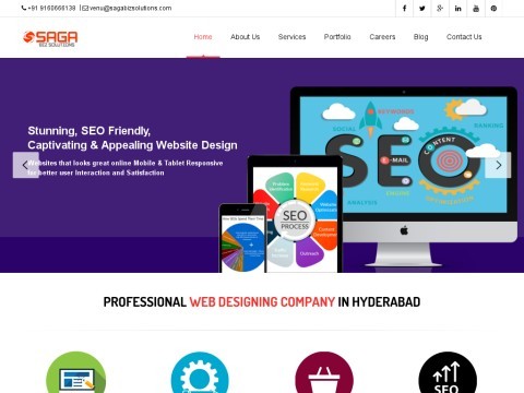 Creative Web Designing company in Hyderabad-Saga Biz solutio