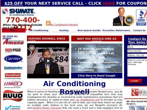 Air Conditioning Roswell-$25 Service Call