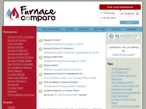 FurnaceCompare.com: reviewing heating contractors