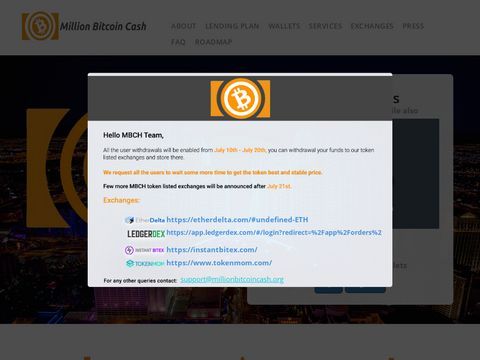 Million Bitcoin Cash is peer-to-peer electronic cash for the