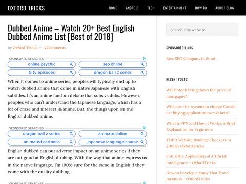 Dubbed Anime - Watch 20+ Best English Dubbed Anime List [Best of 2018]