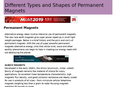 Rare Earth Permanent Magnets