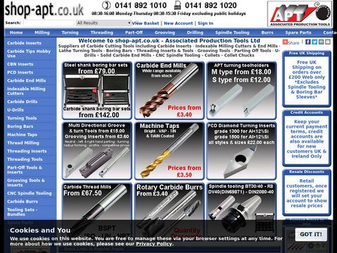 shop-apt - Carbide Inserts & CNC Tooling