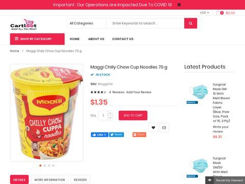 Buy Maggi Chilly Chow Cup Noodles Online | CartlootBuy Maggi