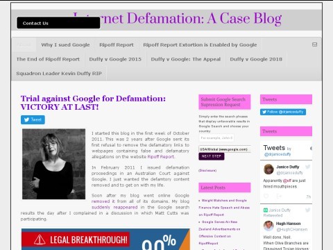 Internet Defamation: A Case Blog