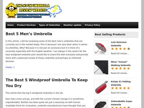 The ultimate umbrella review site! » Windproof Umbrella & waterproof socks review site