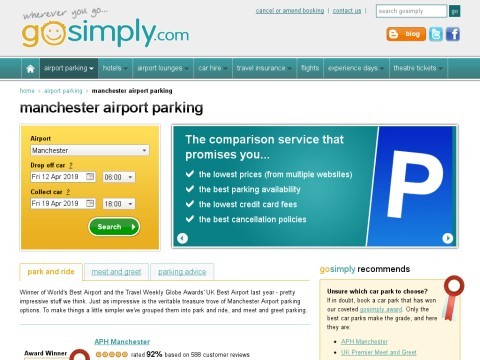 Compare Manchester Airport Parking