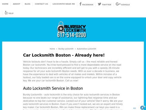 Car Locksmith Boston
